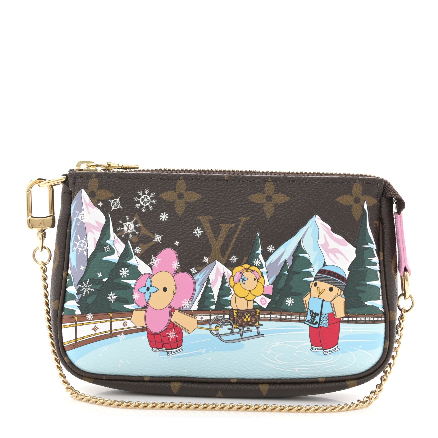Louis Vuitton Monogram 2023 Christmas Animation Alpine Pochette Accessories Pink 1 of 8