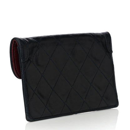 Chanel Lambskin Quilted Flap Pouch Black 3 of 8