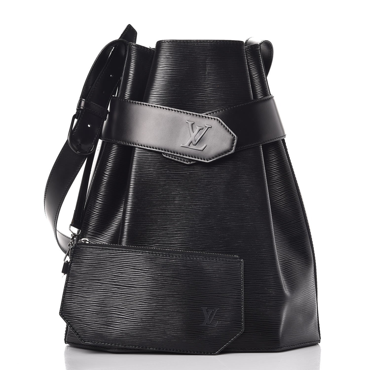 Louis Vuitton Epi Sac D'Epaule GM Black 3 of 12