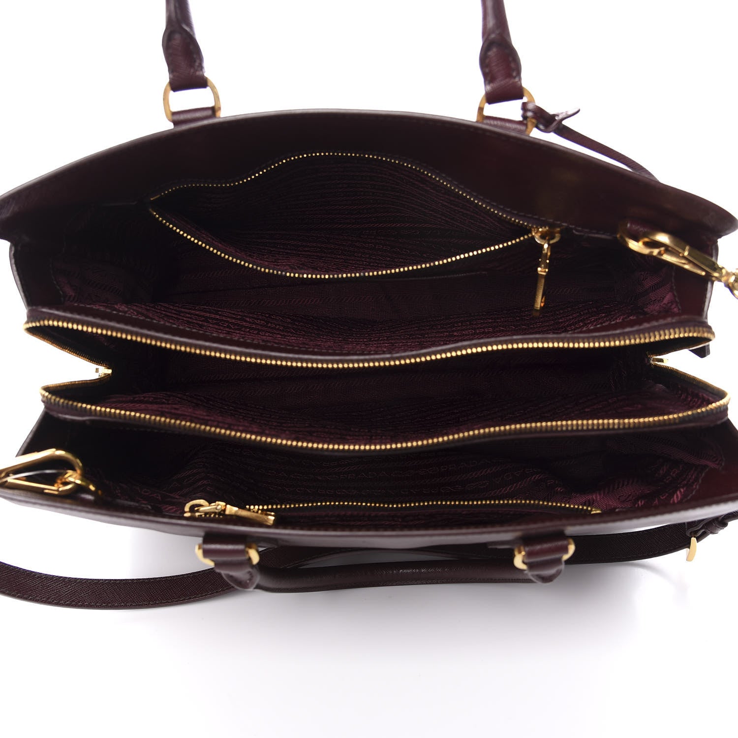 Prada Saffiano Lux Large Tote Granato 4 of 10
