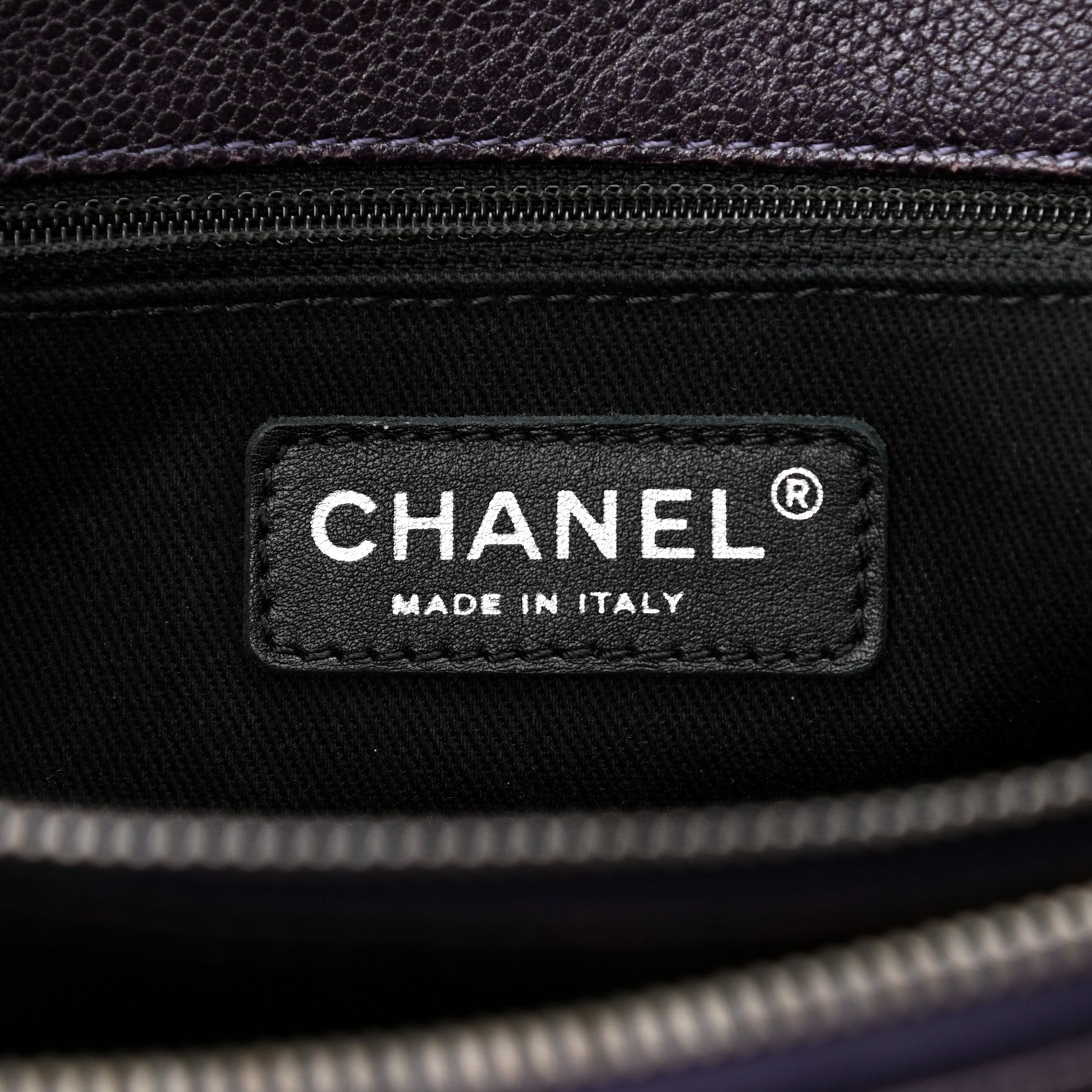 Chanel Iridescent Caviar Quilted Chic Shopping Tote Purple 6 of 11