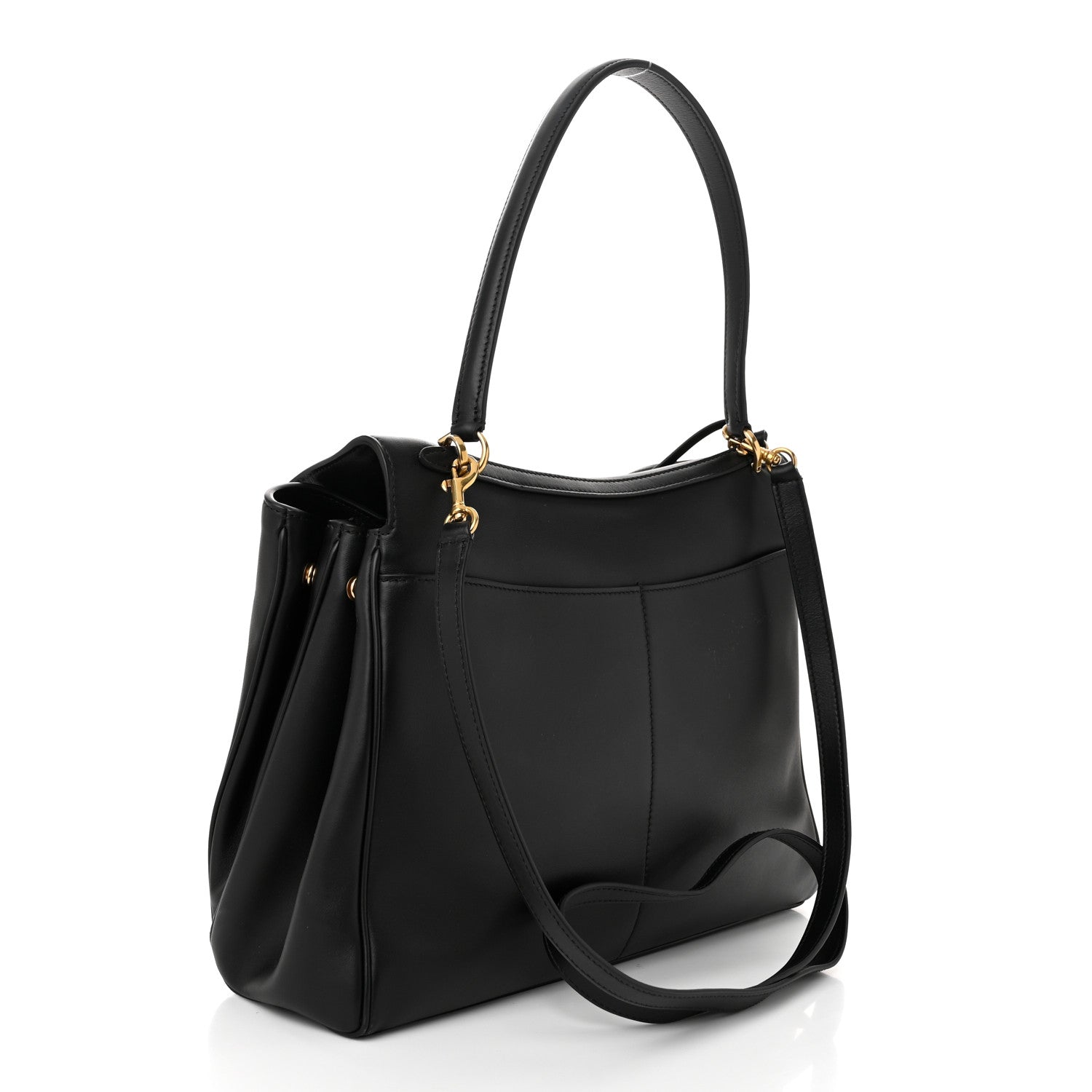 Balenciaga Natural Smooth Calfskin Medium Rodeo Top Handle Handbag Black 3 of 12