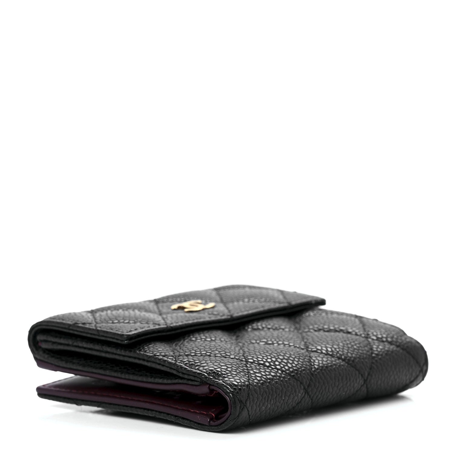 Chanel Caviar Quilted Compact French Flap Wallet Black 3 of 14