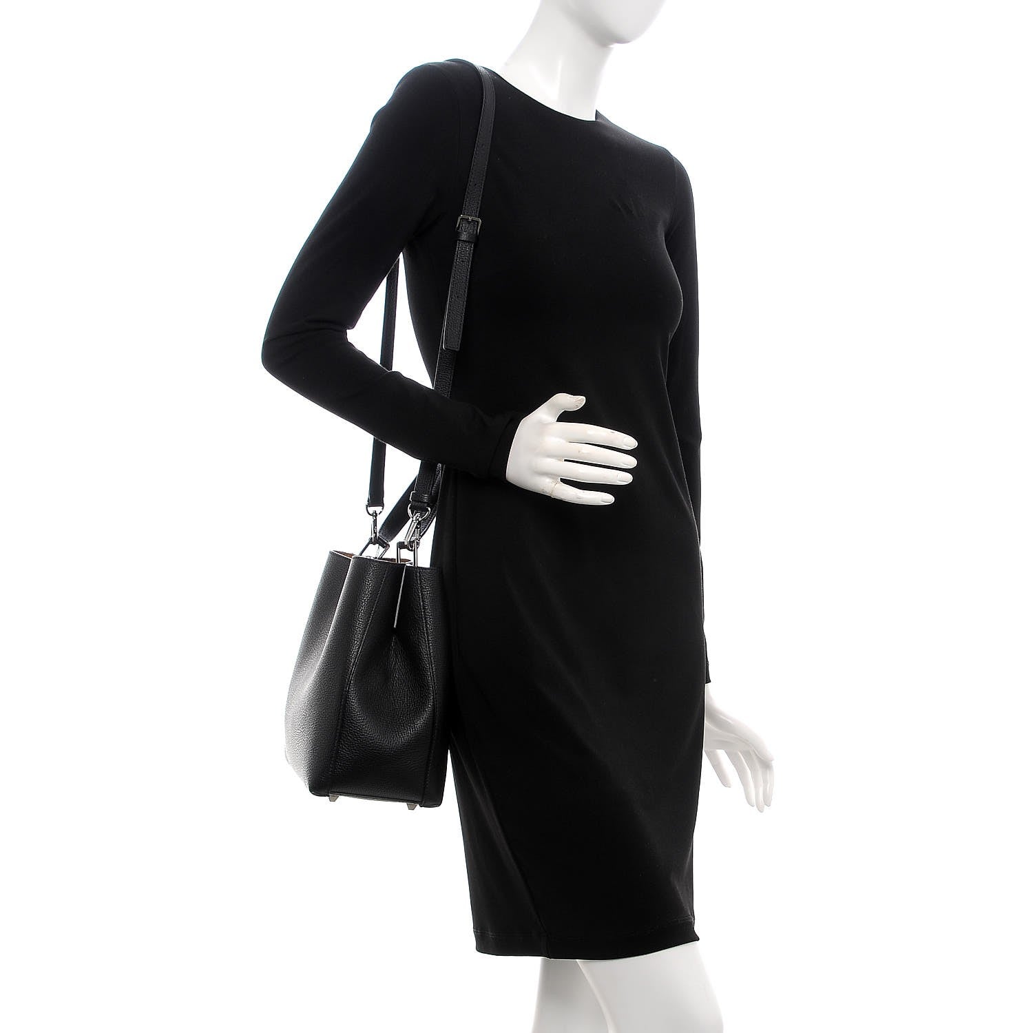 MCM Grained Calfskin Medium Sarah Hobo Black 2 of 14