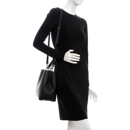 MCM Grained Calfskin Medium Sarah Hobo Black 2 of 14