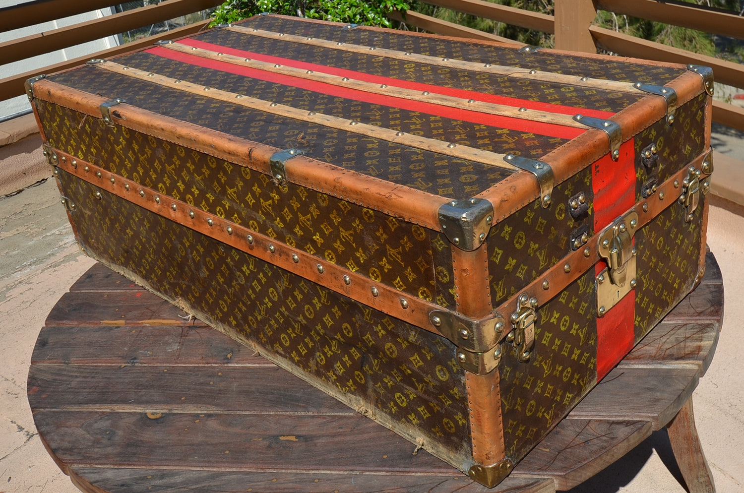 Louis Vuitton Antique Steamer Trunk 3 of 13