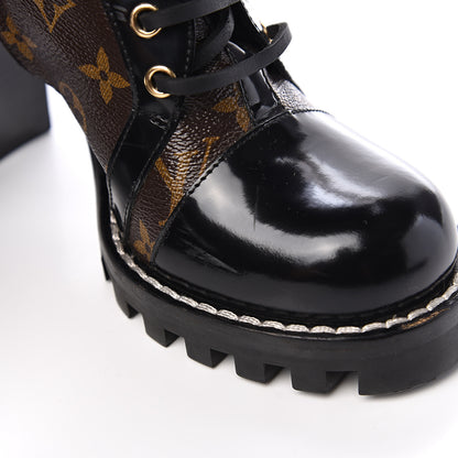 Louis Vuitton Patent Calfskin Monogram Star Trail Ankle Boots 39.5 Black 7 of 8