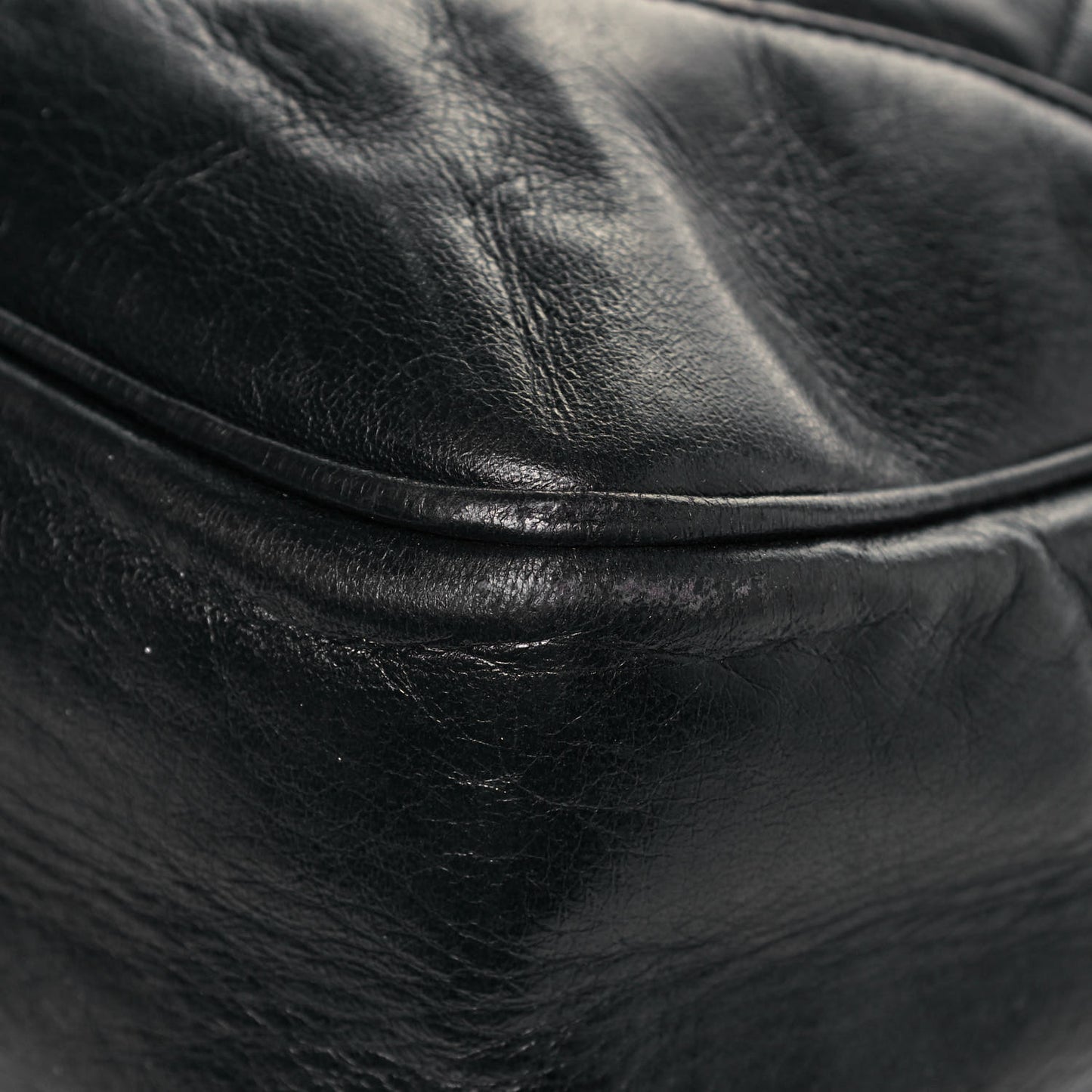 Lambskin Quilted Hobo Black