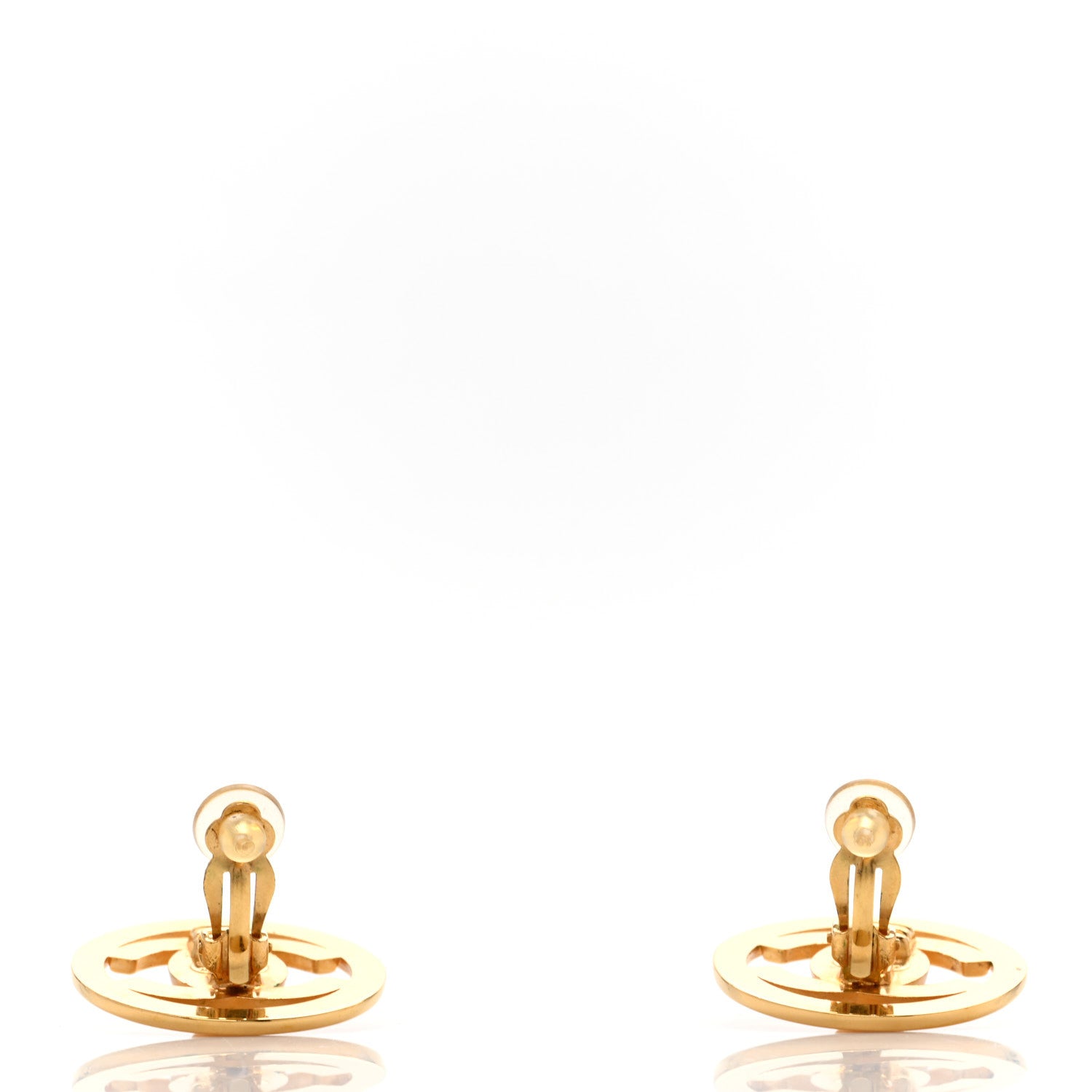 Chanel CC Turnlock Large Clip On Earrings Gold 3 of 5