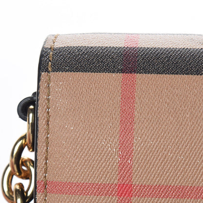 Burberry Vintage Check Henley Wallet On Chain Black 10 of 13