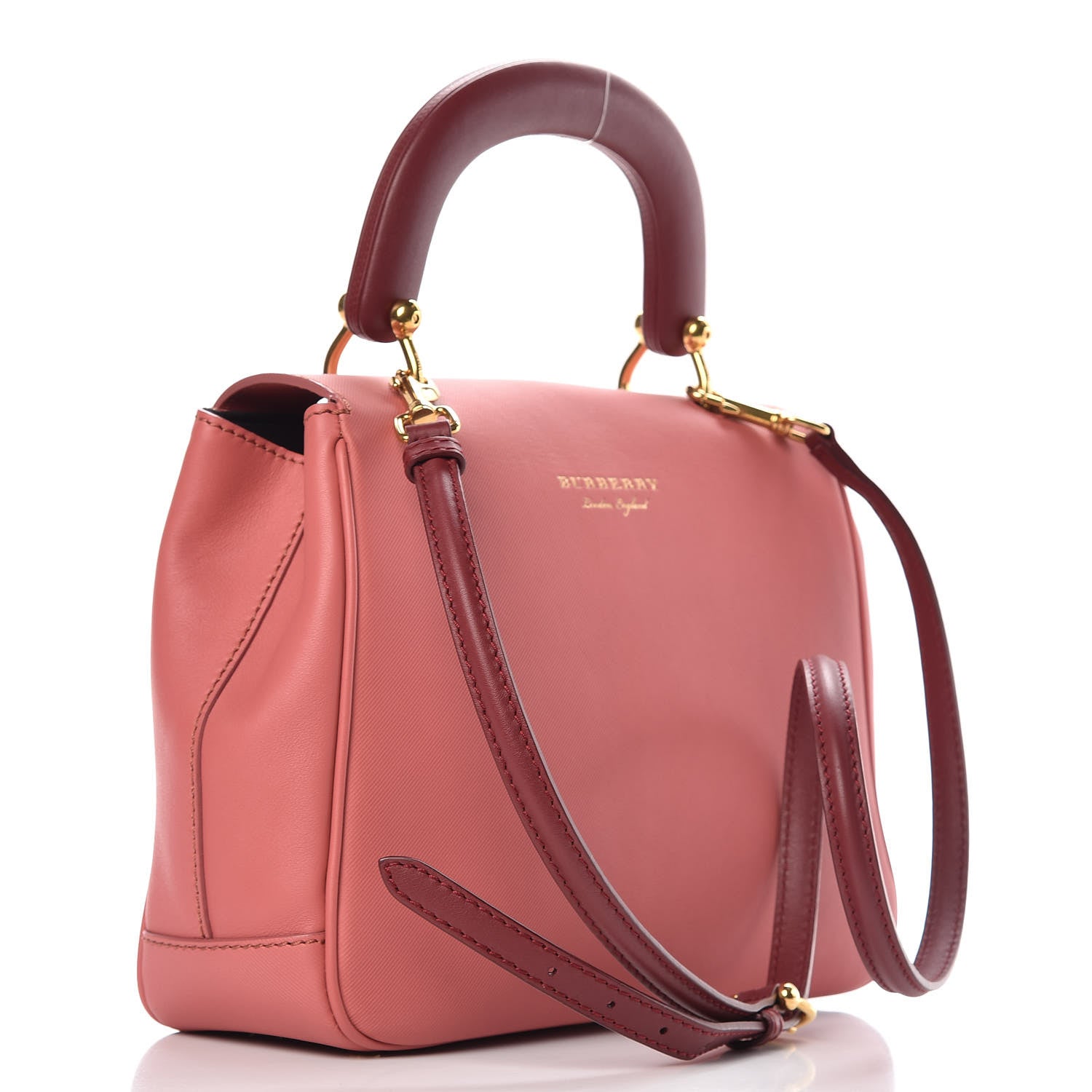 Burberry Trench Calfskin Medium DK88 Top Handle Bag Blossom Pink 4 of 10