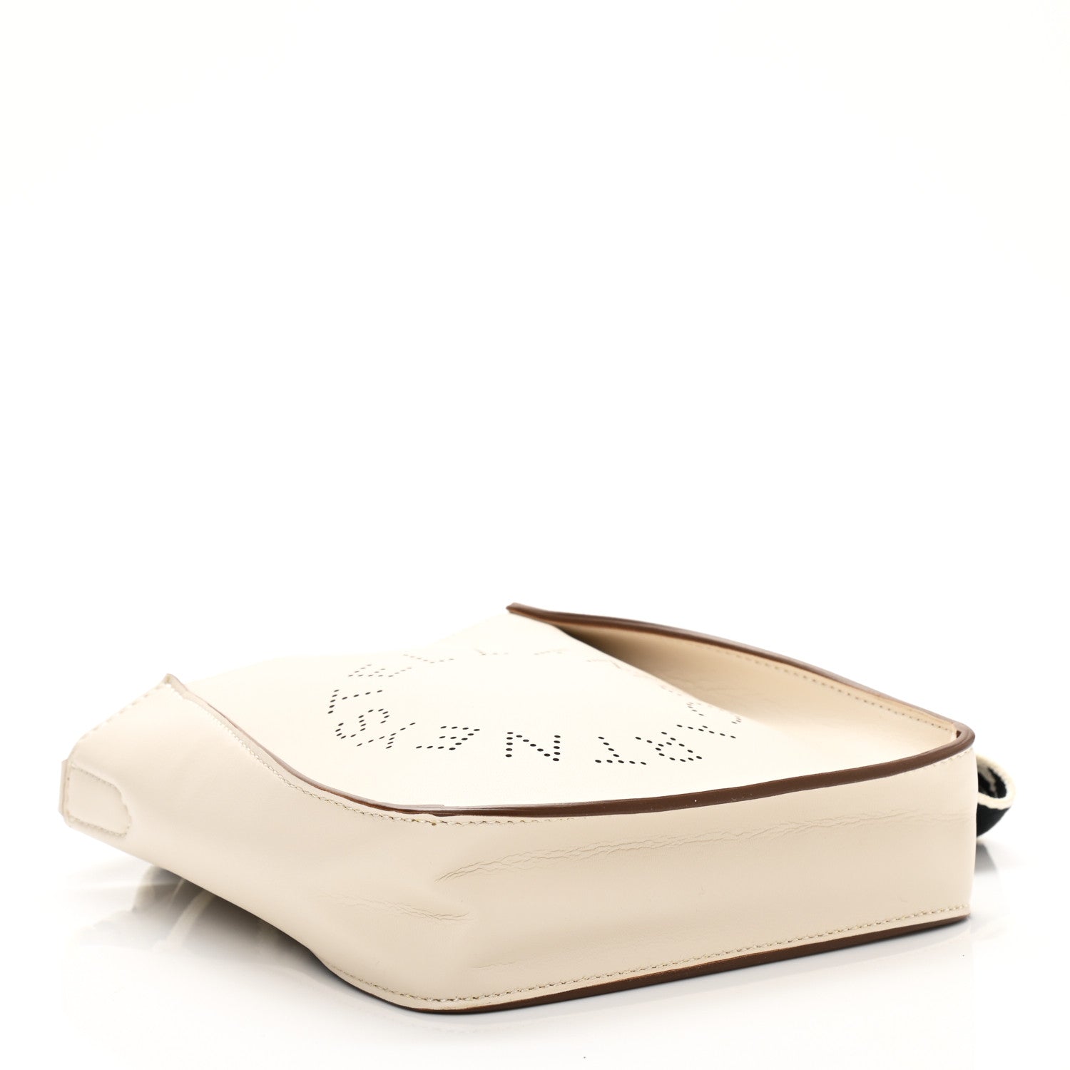 Stella McCartney Eco Alter Nappa Perforated Logo Tiny Crossbody White 4 of 9