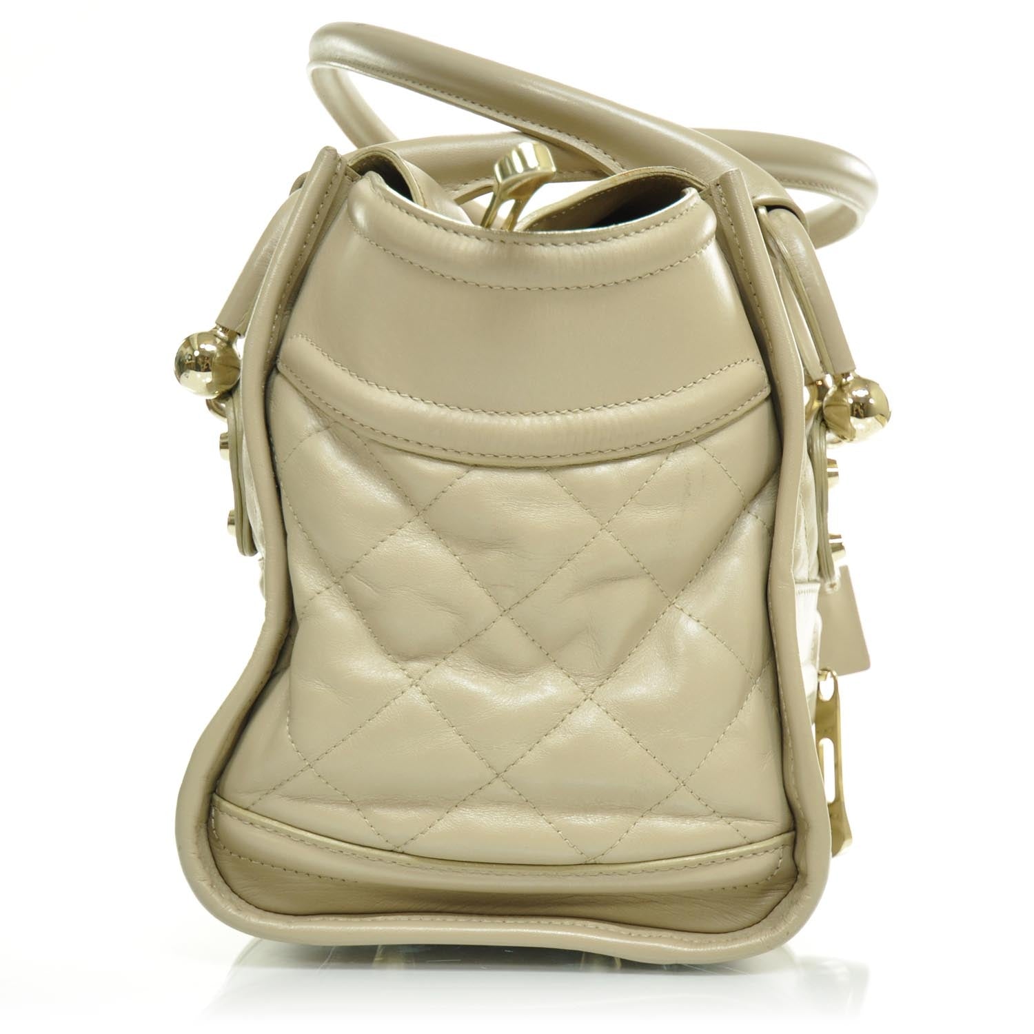 Burberry Leather Quilted Manor Tote 4 of 9