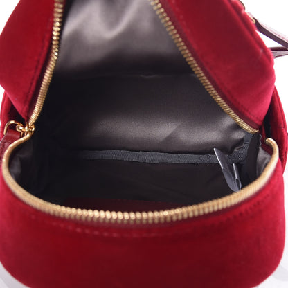 MCM Velvet Swarovski Crystal Bebe Boo Backpack Viva Red 5 of 10