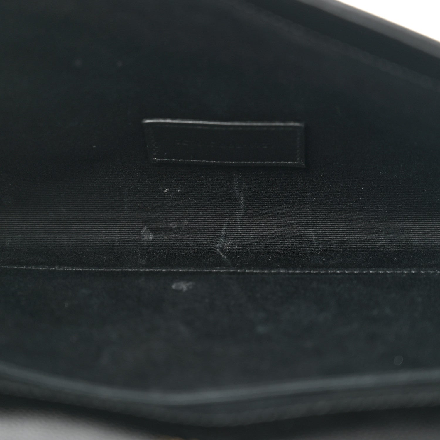 Saint Laurent Grain De Poudre Matelasse Chevron Monogram Cassandre Flap Pouch Black 5 of 10