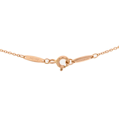 Tiffany 18K Rose Gold Diamond .25ct Elsa Peretti Diamonds by the Yard Pendant Necklace 4 of 6