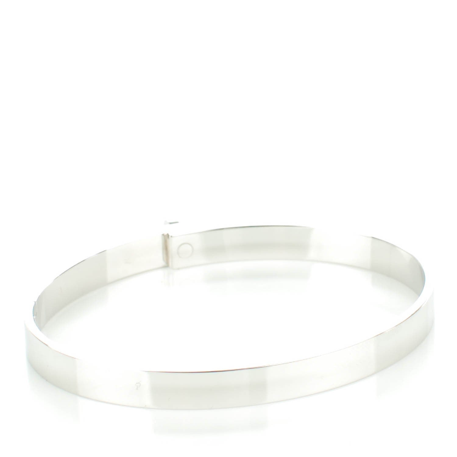 Hermes 18K White Gold Diamond PM Kelly Pave Bracelet SH 4 of 6