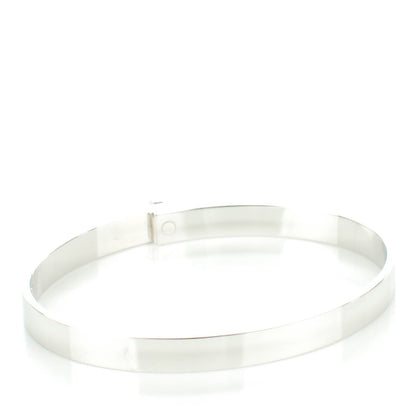 Hermes 18K White Gold Diamond PM Kelly Pave Bracelet SH 4 of 6