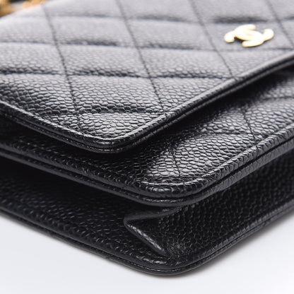Chanel Caviar Quilted Wallet On Chain WOC Black 9 of 10