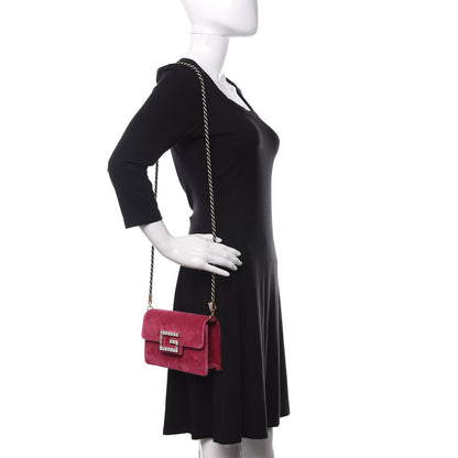 Gucci Velvet Crystal Square G Shoulder Bag Light Raspberry Rose 2 of 11