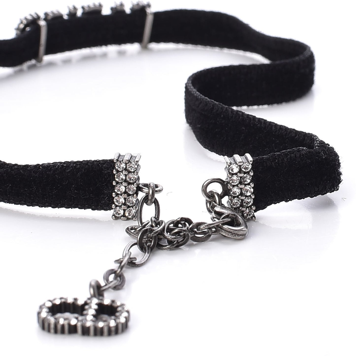 Velvet Crystal J’Adior Choker Necklace Black
