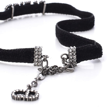 Christian Dior Velvet Crystal J’Adior Choker Necklace Black 4 of 6