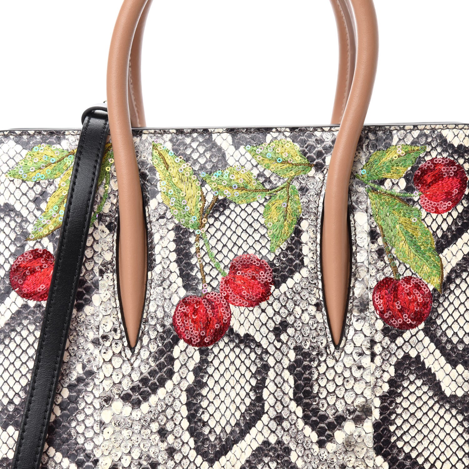 Christian Louboutin Watersnake Specchio Small Cherry Paloma Roccia Silver 9 of 9