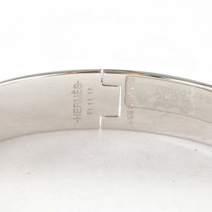 Hermes Enamel Narrow Clic Clac H Bracelet PM White 3 of 4
