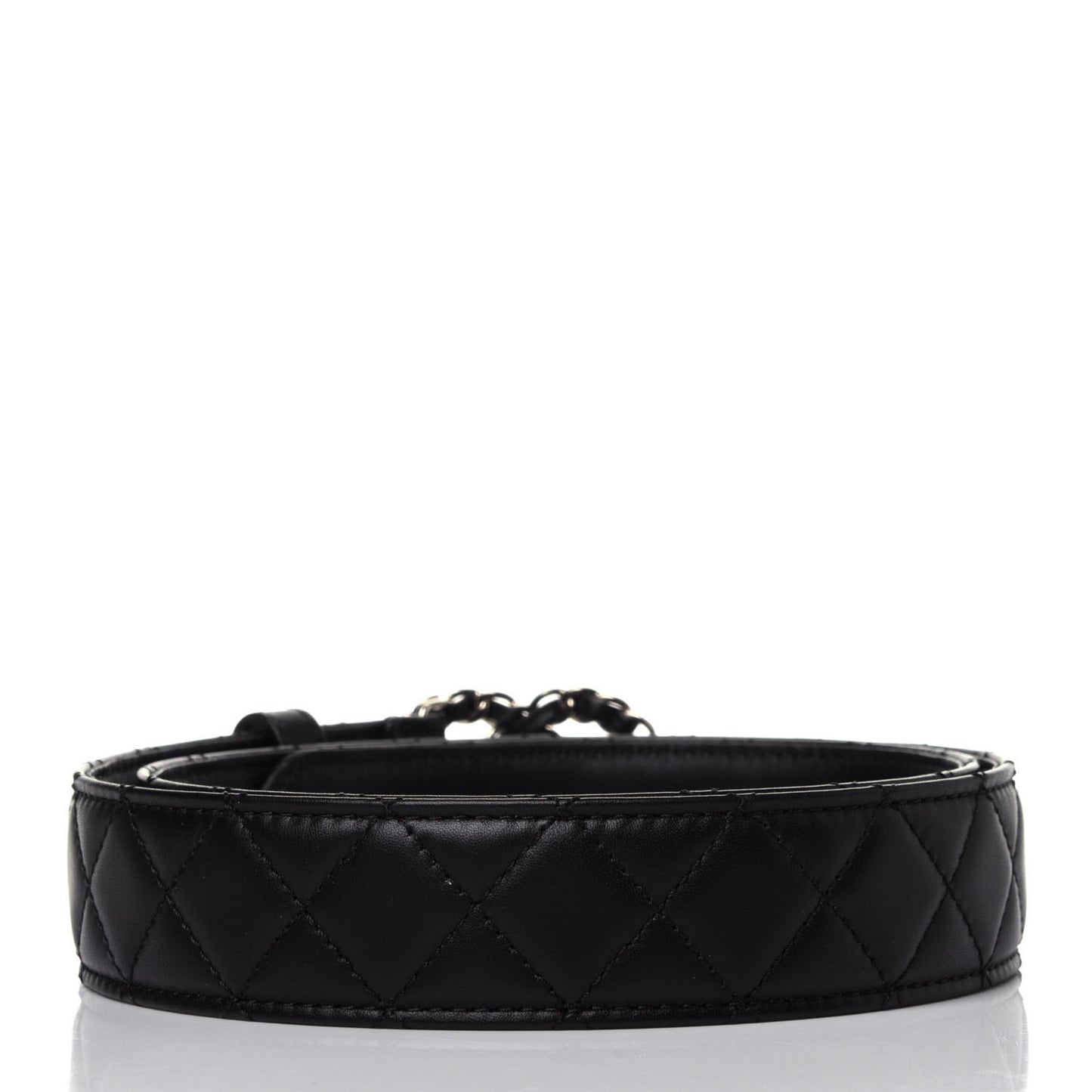 Lambskin Quilted CC Chain Belt 85 34 Black