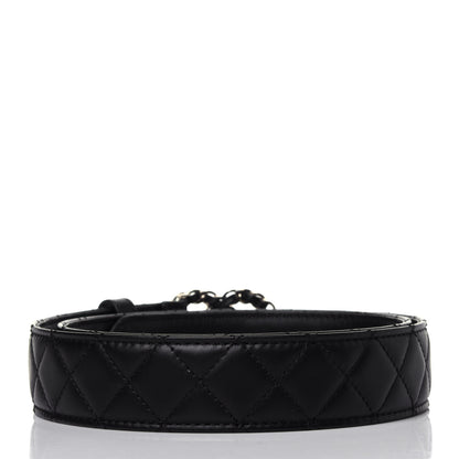 Chanel Lambskin Quilted CC Chain Belt 85 34 Black 2 of 9