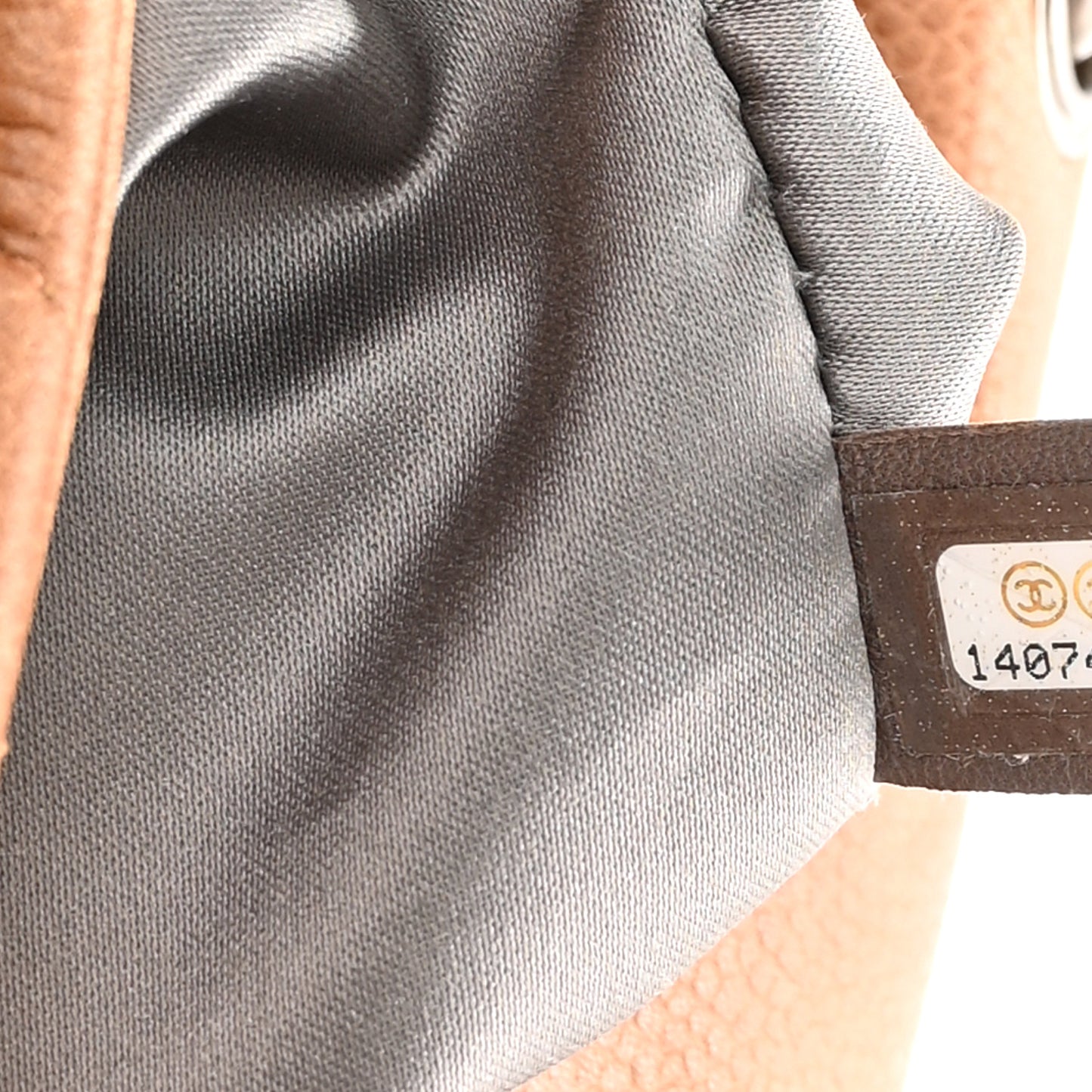 Caviar Quilted Coco Casual Flap Light Brown