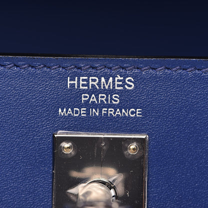 Hermes Tadelakt Kelly Sellier 25 Bleu Electrique 8 of 38