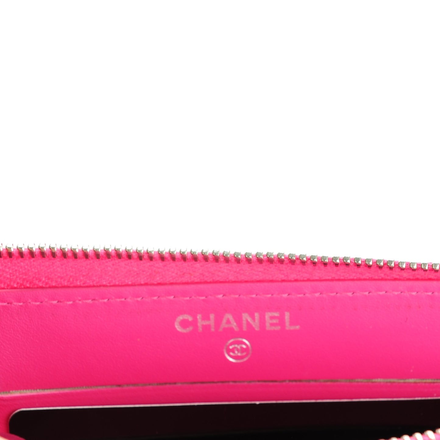 Caviar Quilted Small Zip Around Wallet Pink