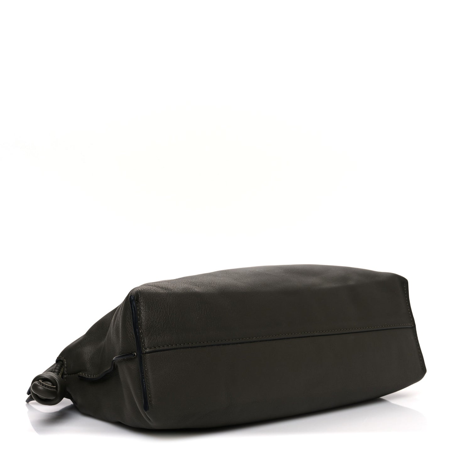 Calfskin Flamenco Knot Clutch Vintage Khaki