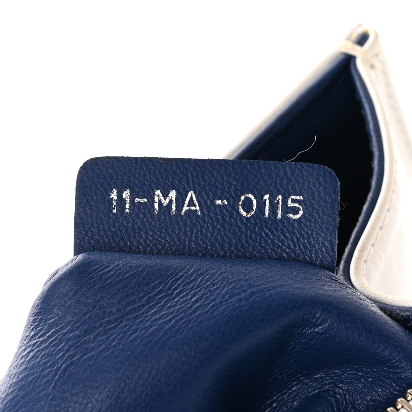 Lambskin Quilted Embroidered Small Diorama Flap Bag Off White