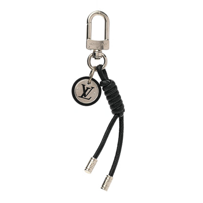 Louis Vuitton Palladium Damier Graphite Rope Bag Charm Key Holder 1 of 3