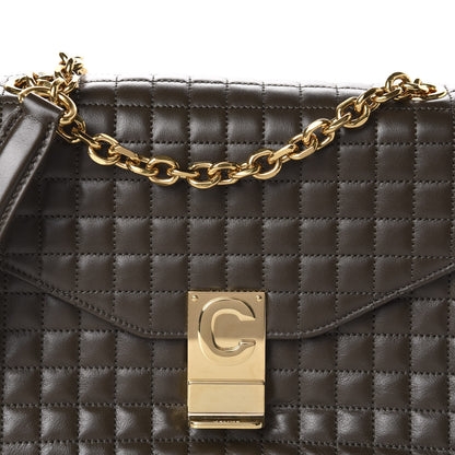 Celine Calfskin Quilted Medium C Bag Khaki 10 of 10