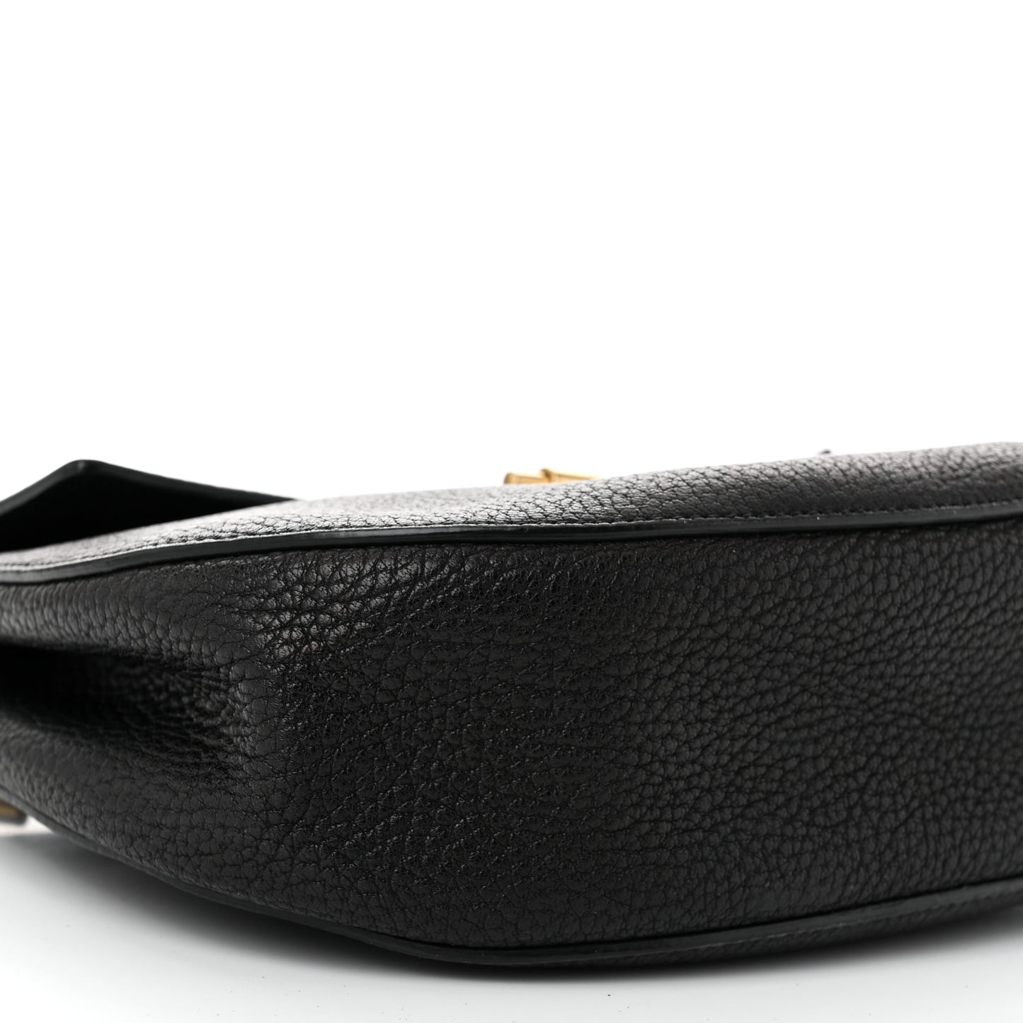 Grained Lambskin Drew Shoulder Bag Black
