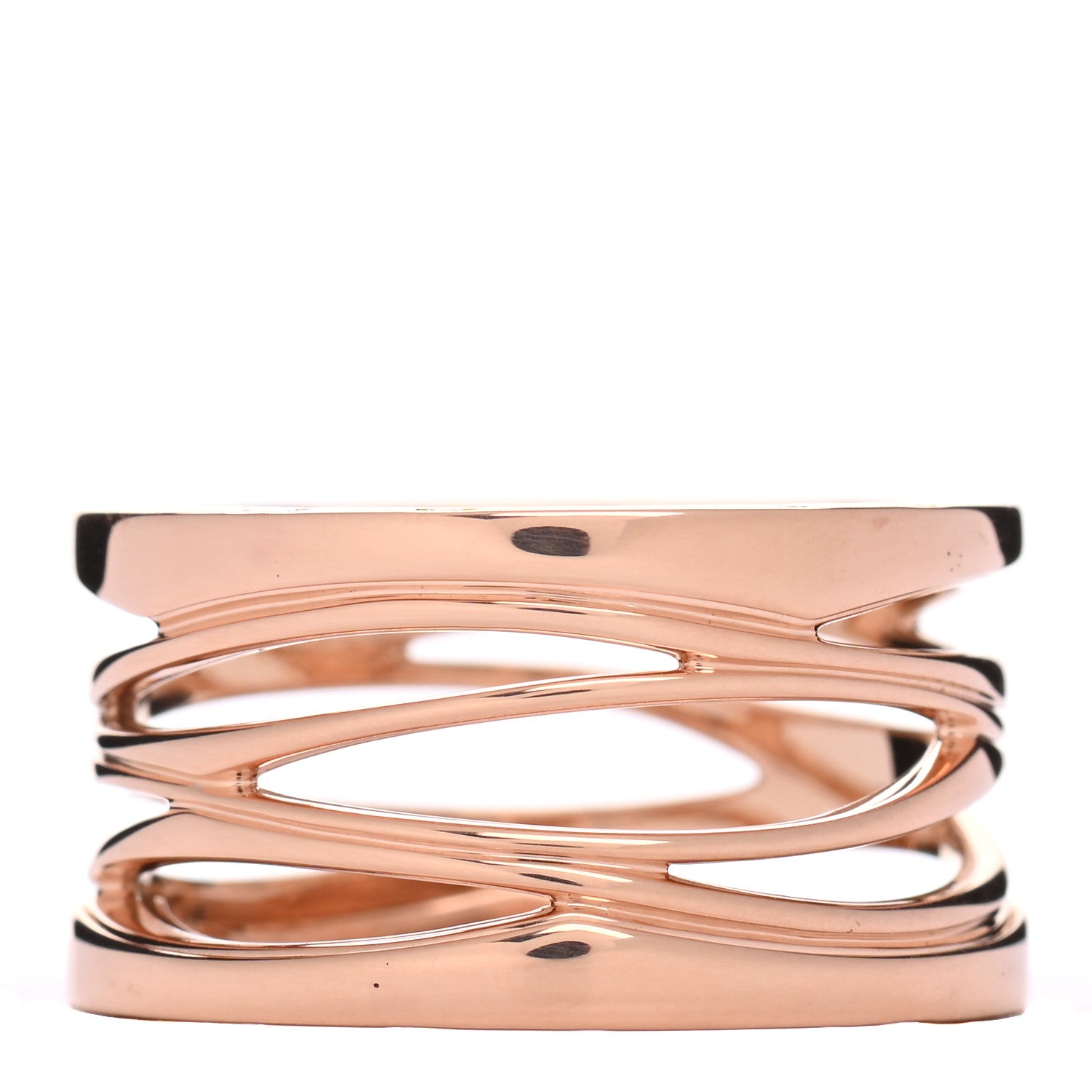 Bulgari 18K Rose Gold B.Zero1 Legend Four-Band Ring 58 8.25 1 of 4