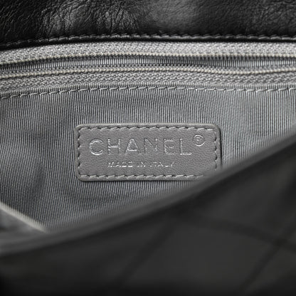 Chanel Calfskin Coco Pleats Messenger Flap Black 6 of 10