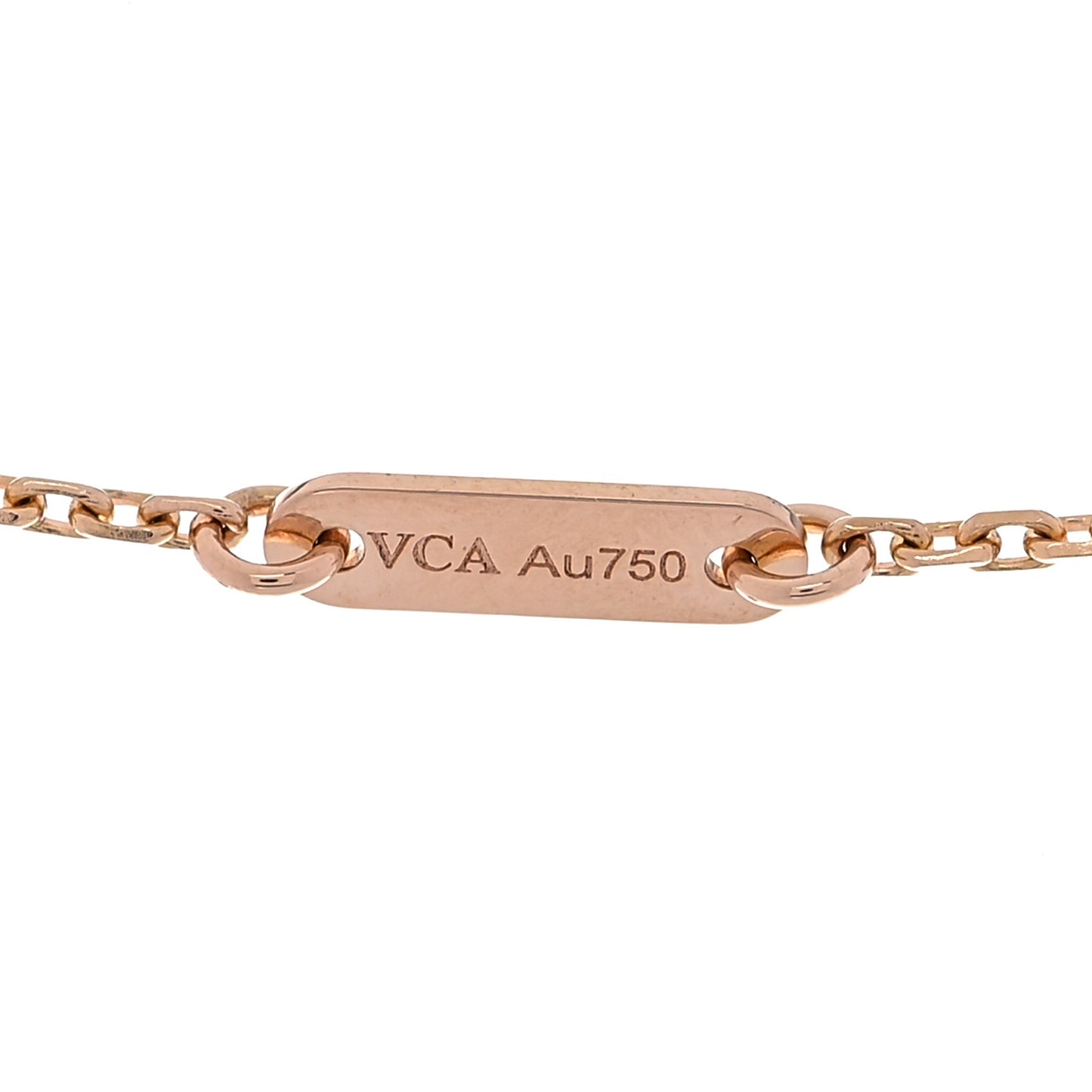 18K Rose Gold Carnelian Sweet Alhambra Pendant Necklace