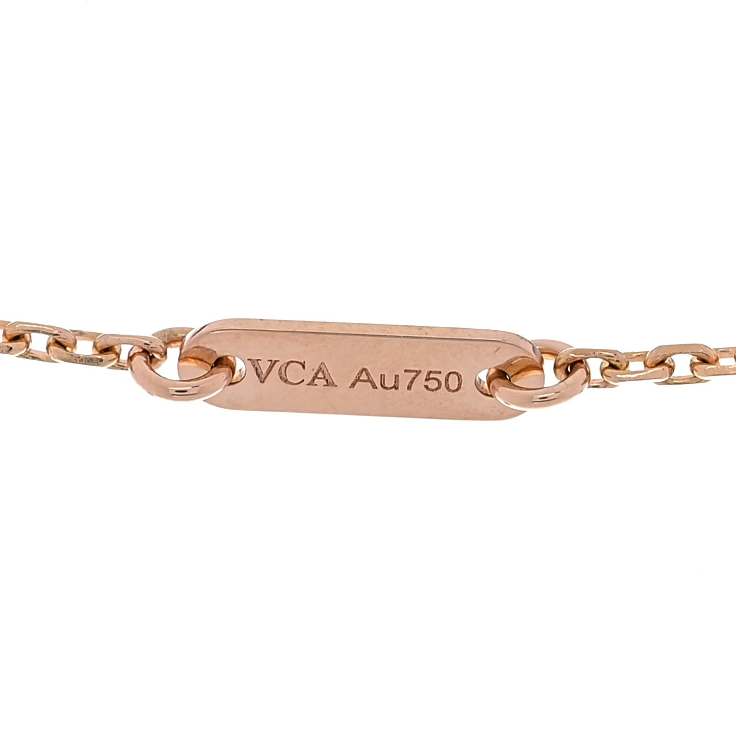 Van Cleef & Arpels 18K Rose Gold Carnelian Sweet Alhambra Pendant Necklace 4 of 8