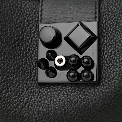 Christian Louboutin Grained Calfskin Carasky Shoulder Bag Black 11 of 12