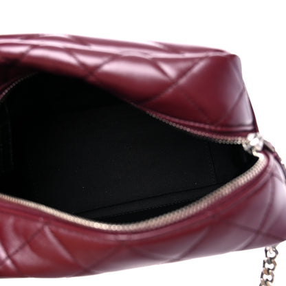 Saint Laurent Calfskin Y Quilted Monogram Small Loulou Bowling Bag Rouge Legion 5 of 9