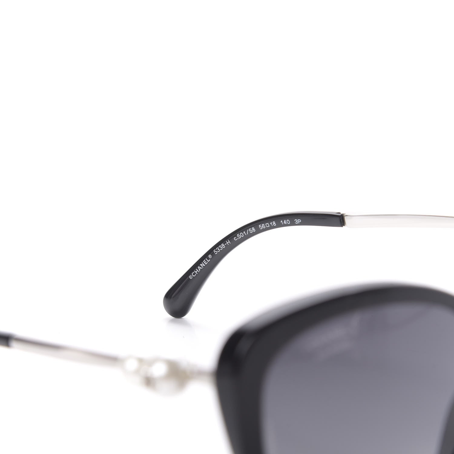 Chanel Pearl Polarized Sunglasses 5338-H-A Black 6 of 8