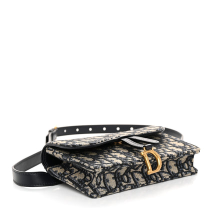 Christian Dior Oblique Saddle Belt Bag Blue 4 of 9