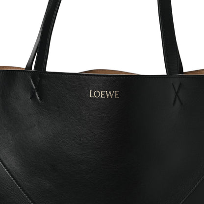 Loewe Shiny Calfskin Large Puzzle Fold Tote Black 7 of 9