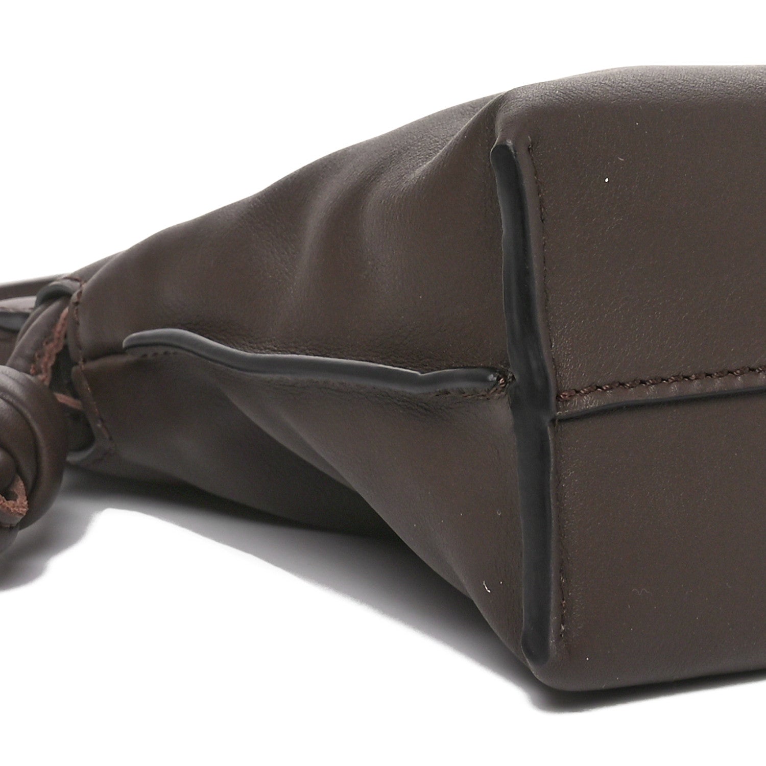 Loewe Calfskin Mini Flamenco Knot Clutch Chocolate 9 of 10