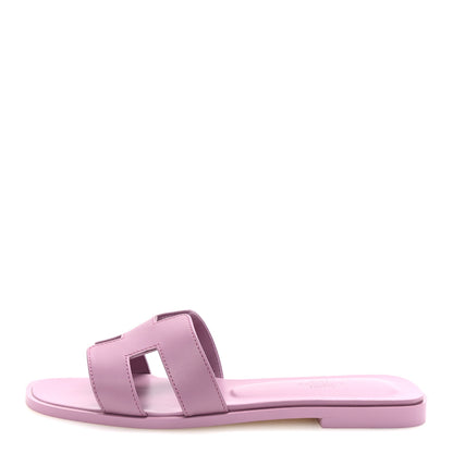 Hermes Calfskin Oran Sandals 38 Bruyère 1 of 10