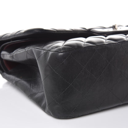 Chanel Lambskin Quilted Jumbo Double Flap Black 12 of 15